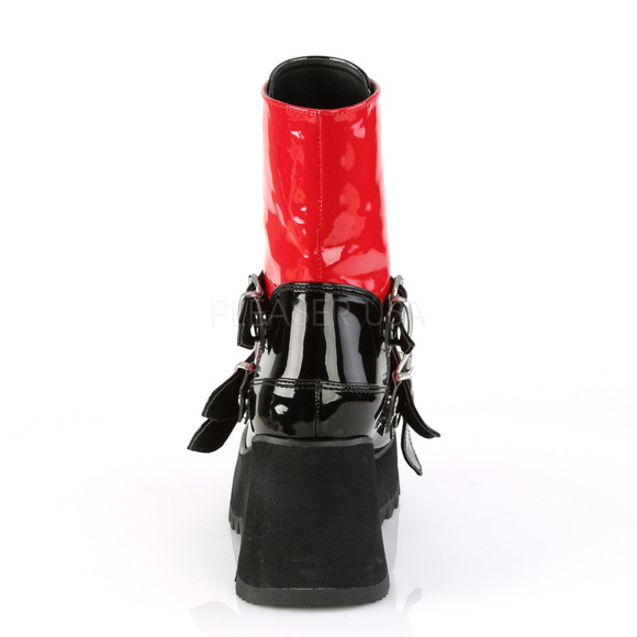 Gothic Punk Patent Platform Spike Mid Calf Boots - Picture 4 of 5